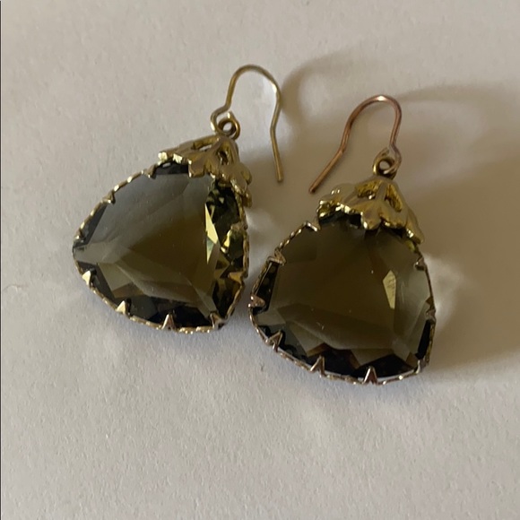 Anthropologie Drop Earrings, dark grey - Picture 3 of 3
